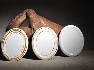 Porzellantafeln mit Rand "Boemia" 